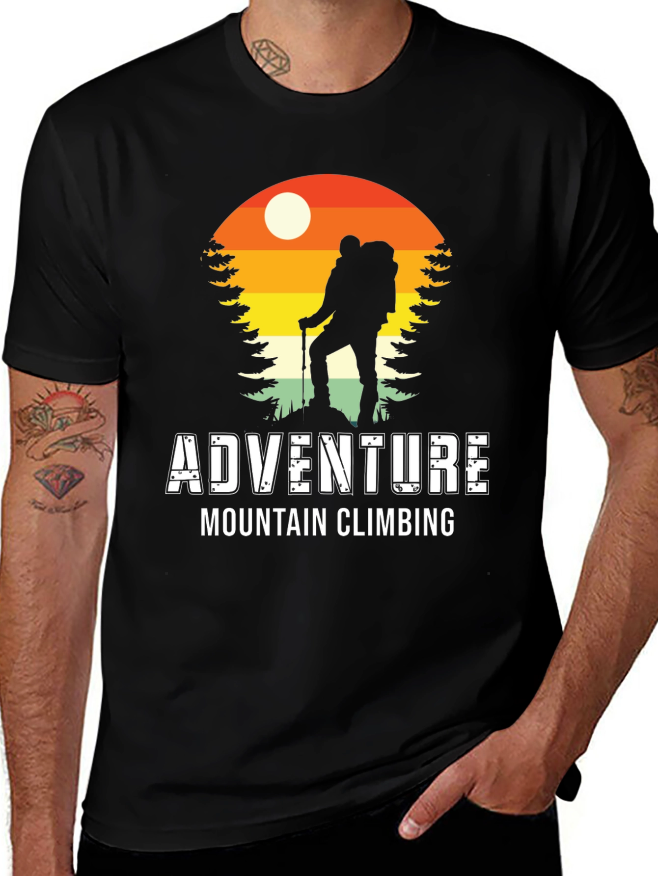 Variant 13 of Adventure Mountain Climbing Graphic Tee