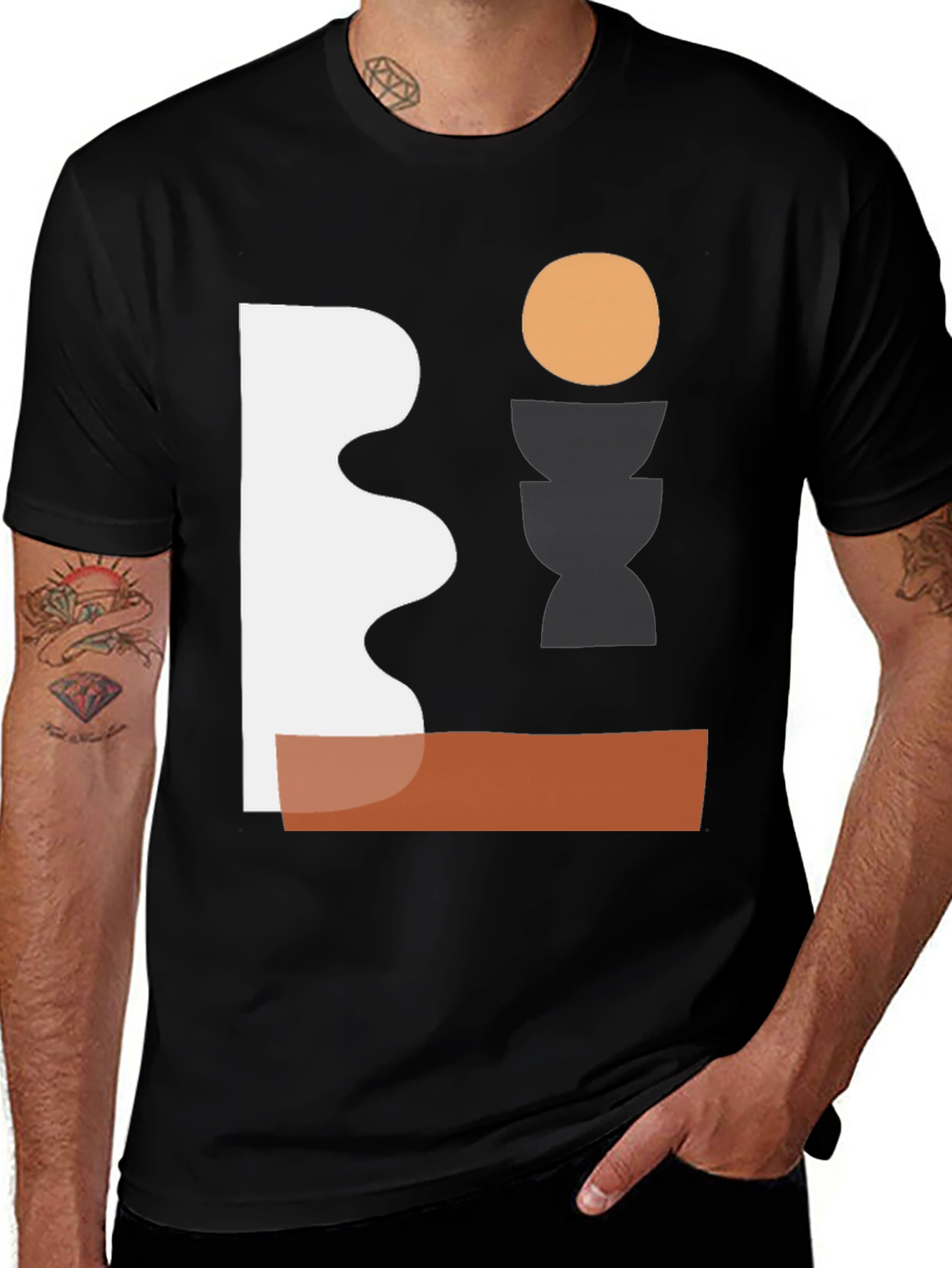 Variant 28 of Abstract Geometric Graphic Print Tee