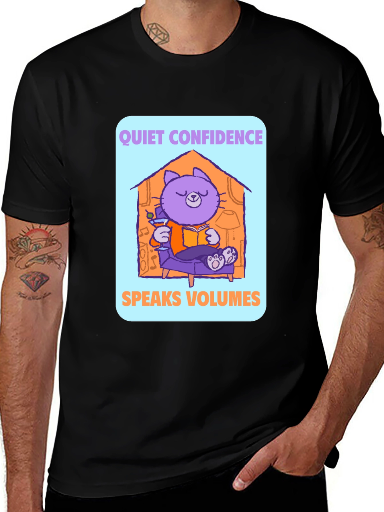 Variant 4 of Quiet Confidence Cat T-Shirt