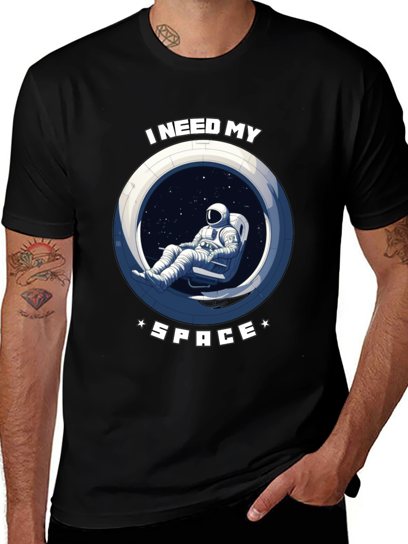Variant 5 of I Need My Space T-Shirt - Astronaut Design