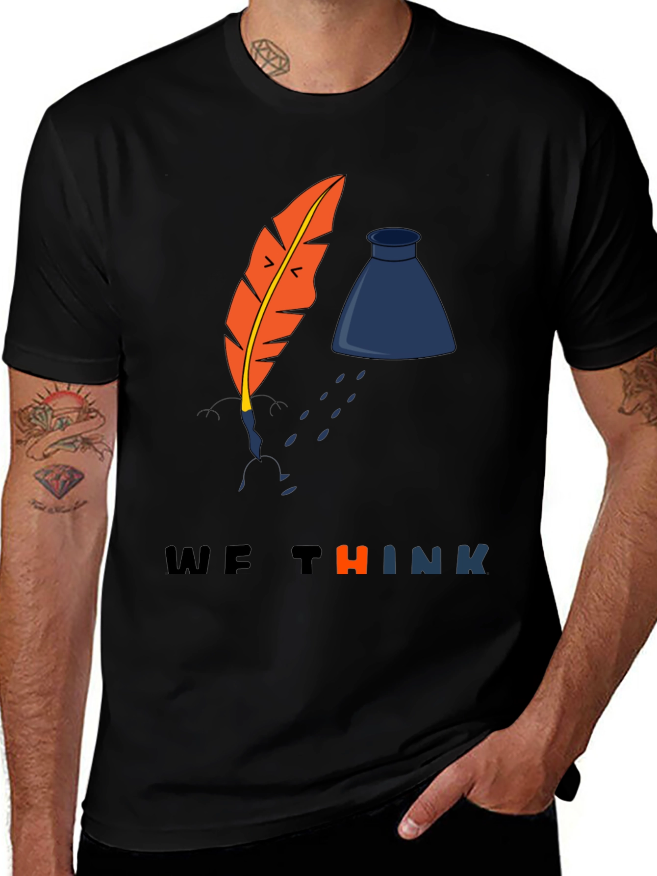 Variant 3 of We Think Graphic Tee - Black Casual Shirt
