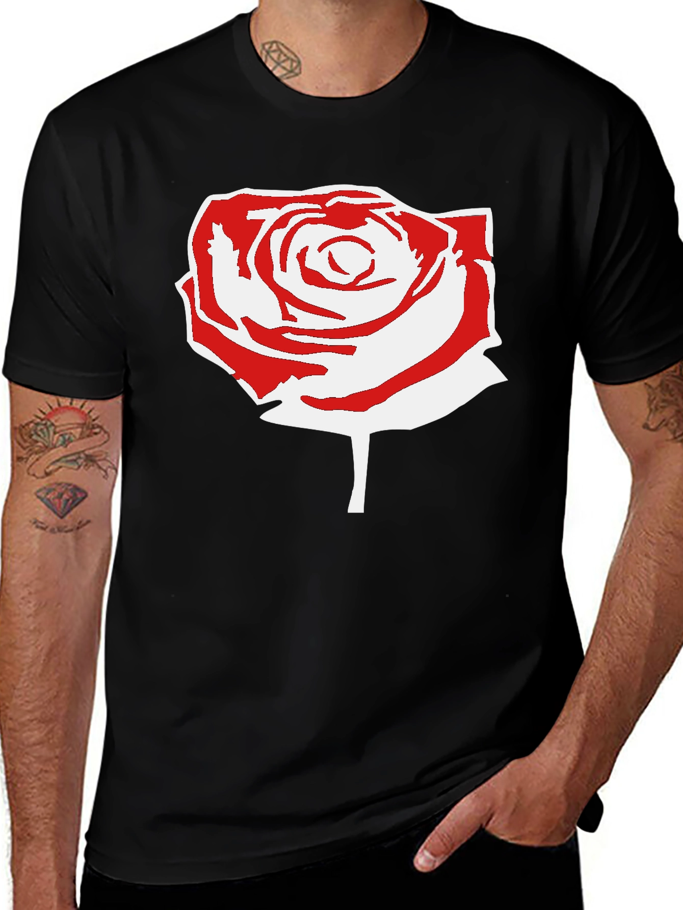 Black Rose Graphic Black T-Shirt main image