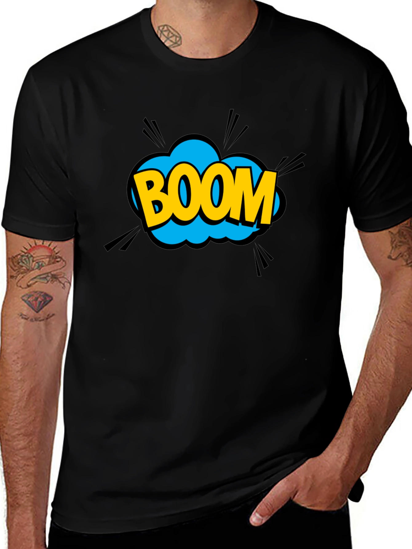 Variant 6 of Boom! Graphic Print Crew Neck T-Shirt