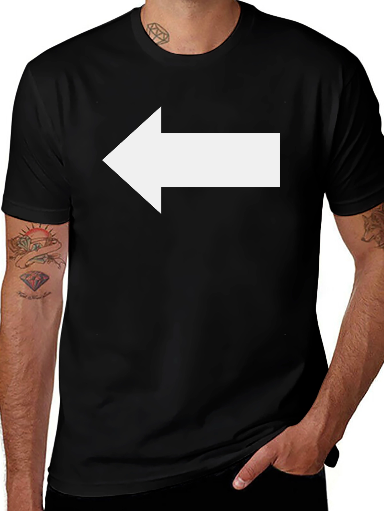 Variant 23 of Left Arrow T-Shirt - Directional Style