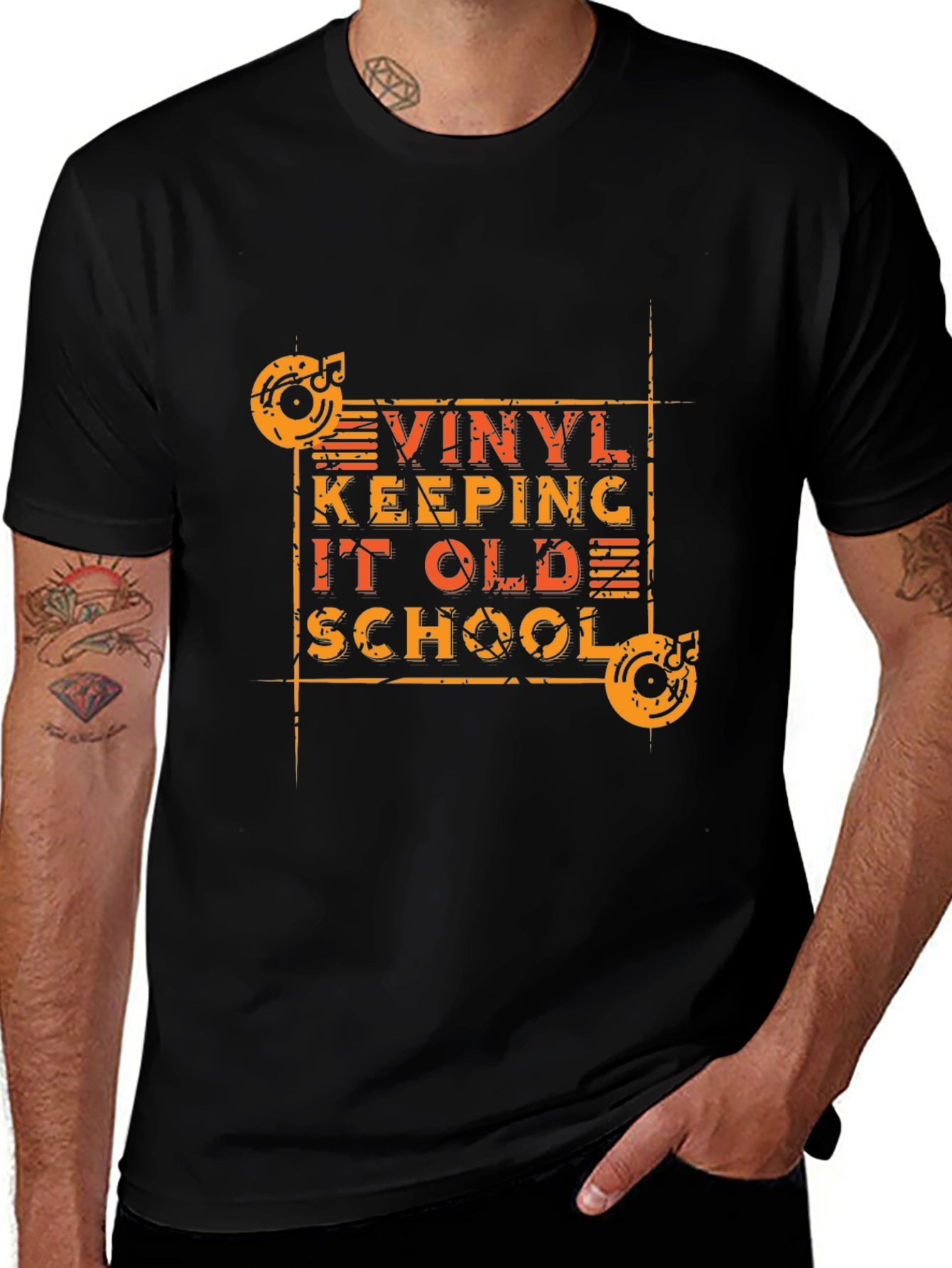Variant 22 of Vinyl Record Keeping It Old School Graphic Tee