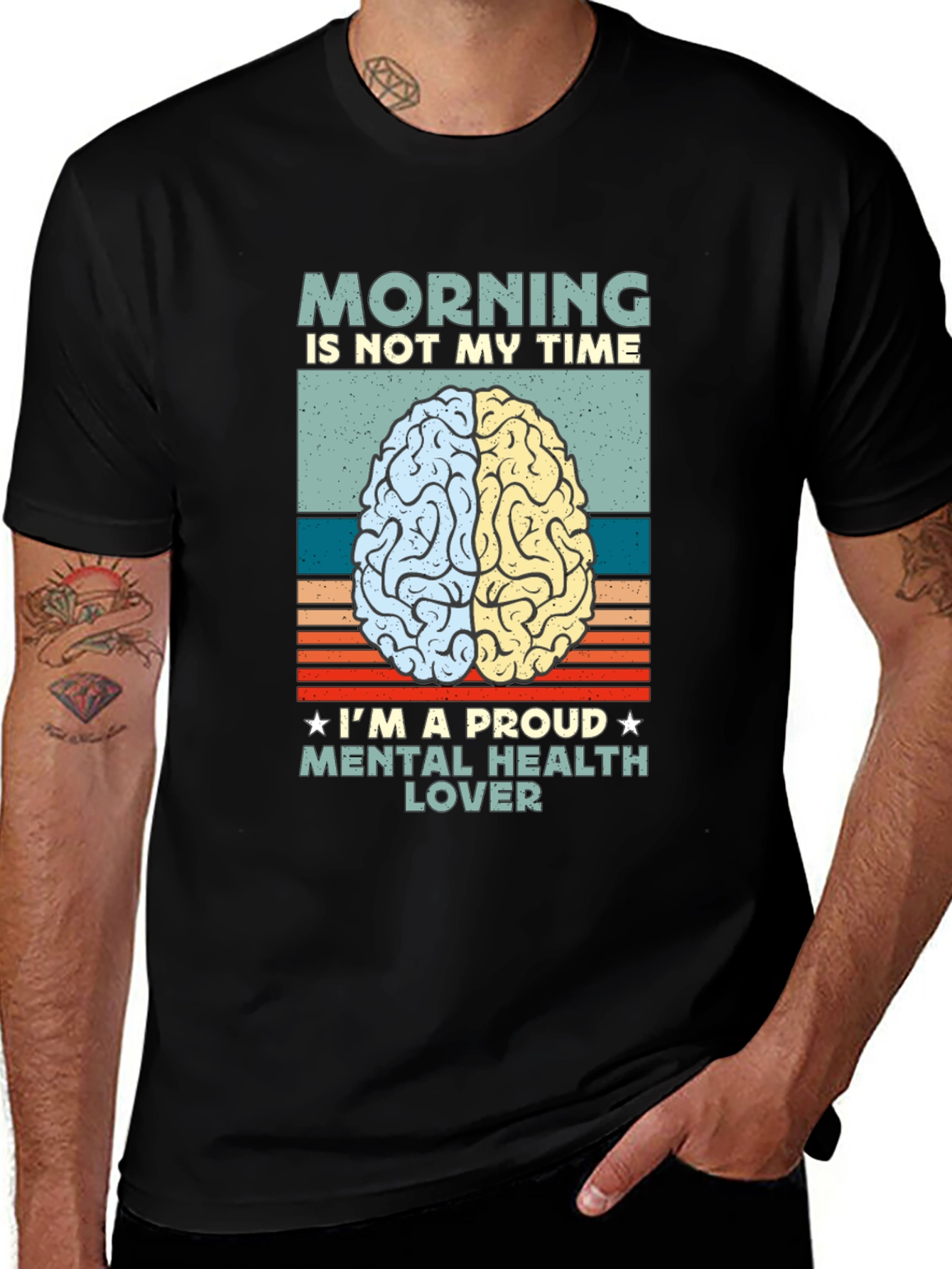 Variant 22 of Morning Is Not My Time Mental Health Lover Tee