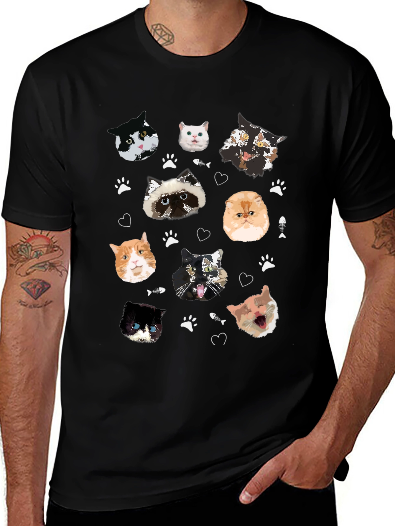 Variant 24 of Cool Cats T-Shirt - Funny Cat Faces!