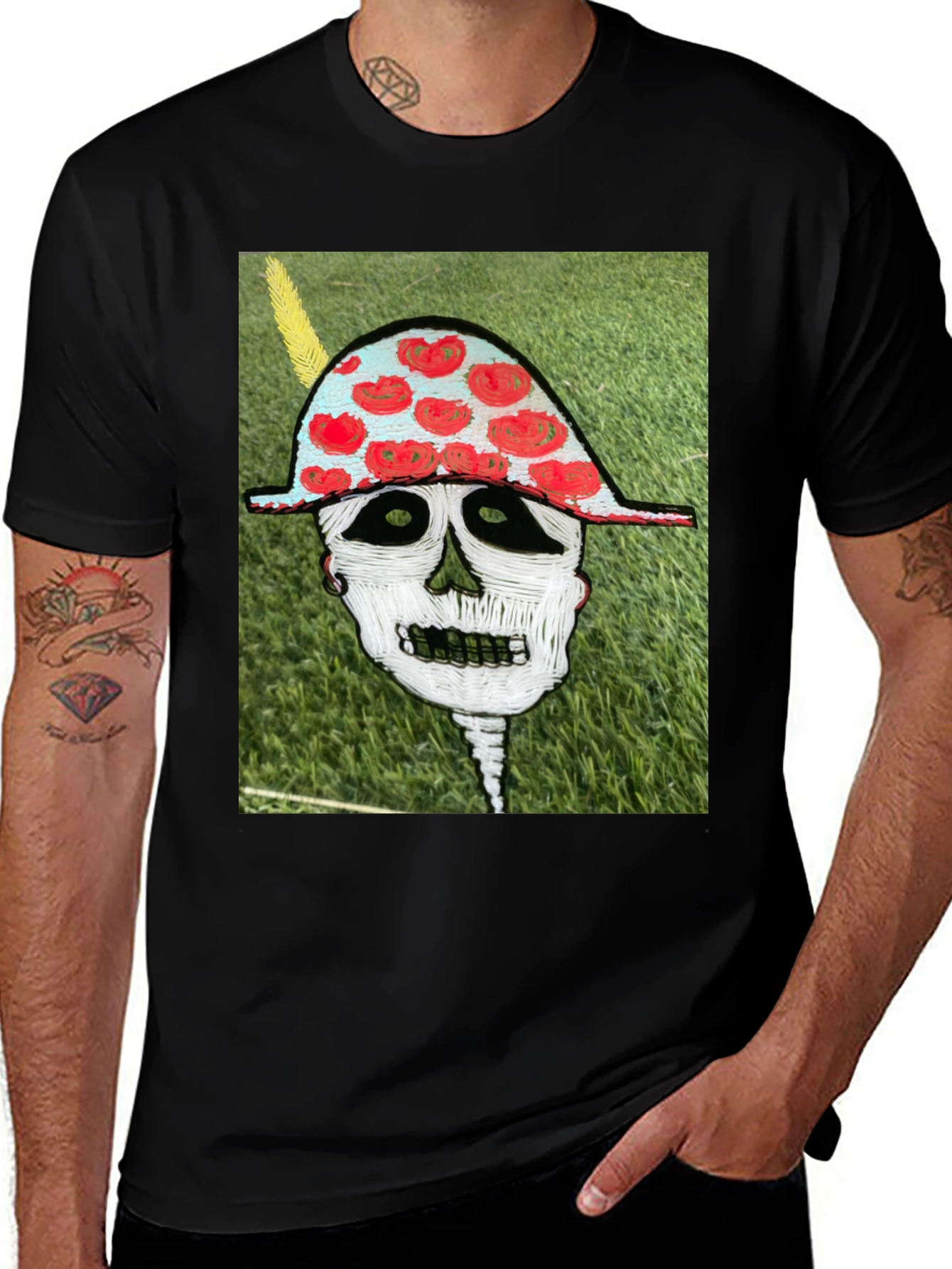 Black Skull Art Graphic Tee - Unique Design main image