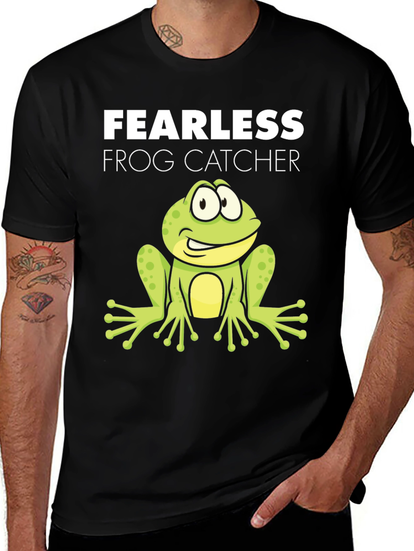 Variant 10 of Fearless Frog Catcher Graphic T-Shirt