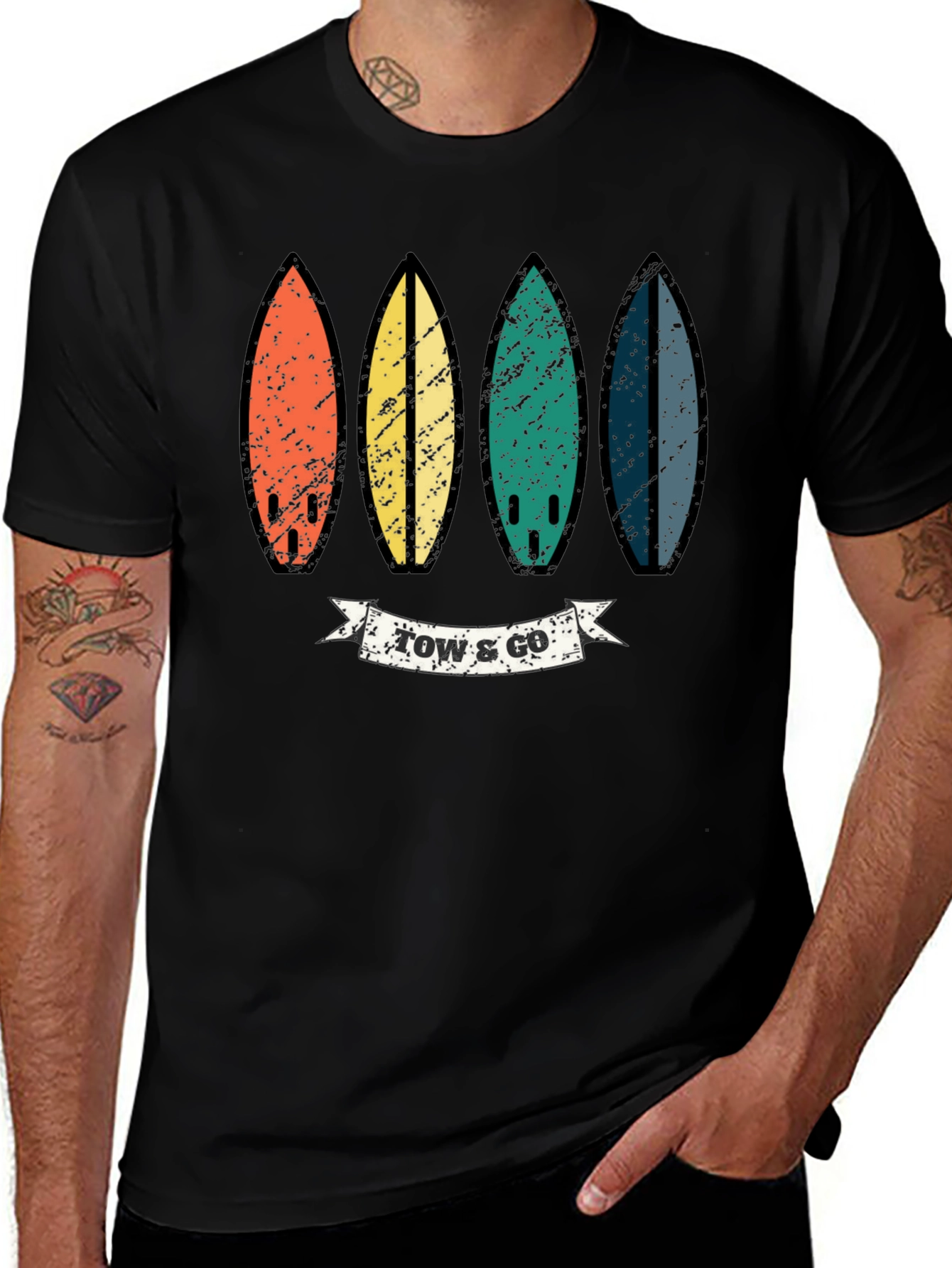 Variant 4 of Retro Surfboard T-Shirt