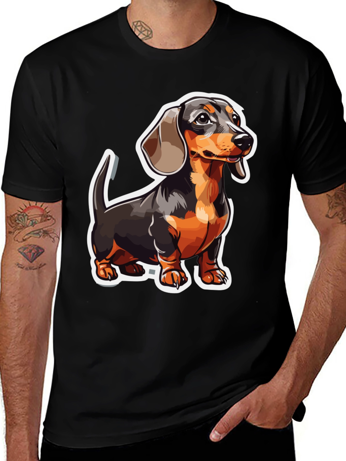 Variant 15 of Cute Dachshund Dog Graphic T-Shirt