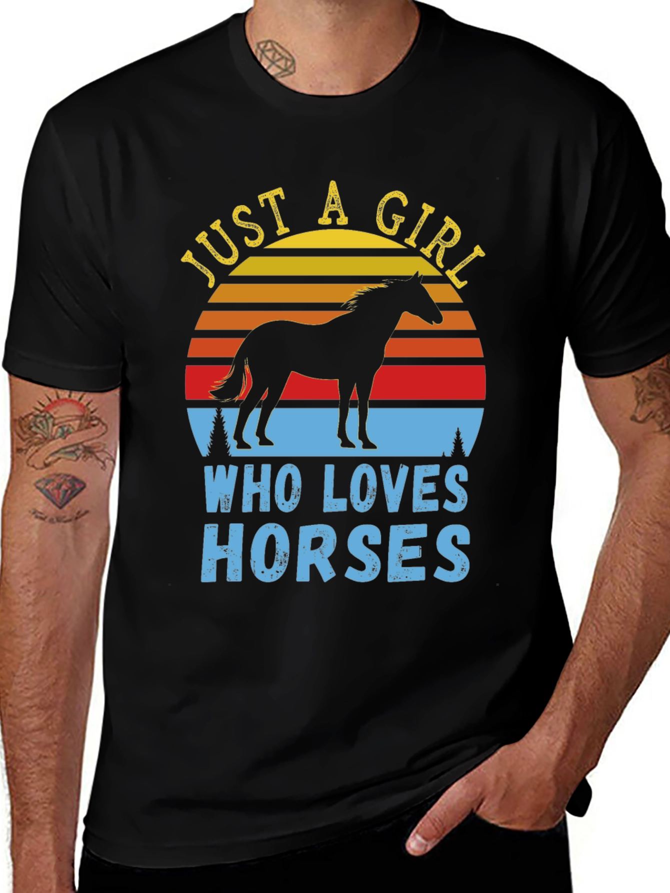 Variant 19 of Just A Girl Who Loves Horses Graphic Tee