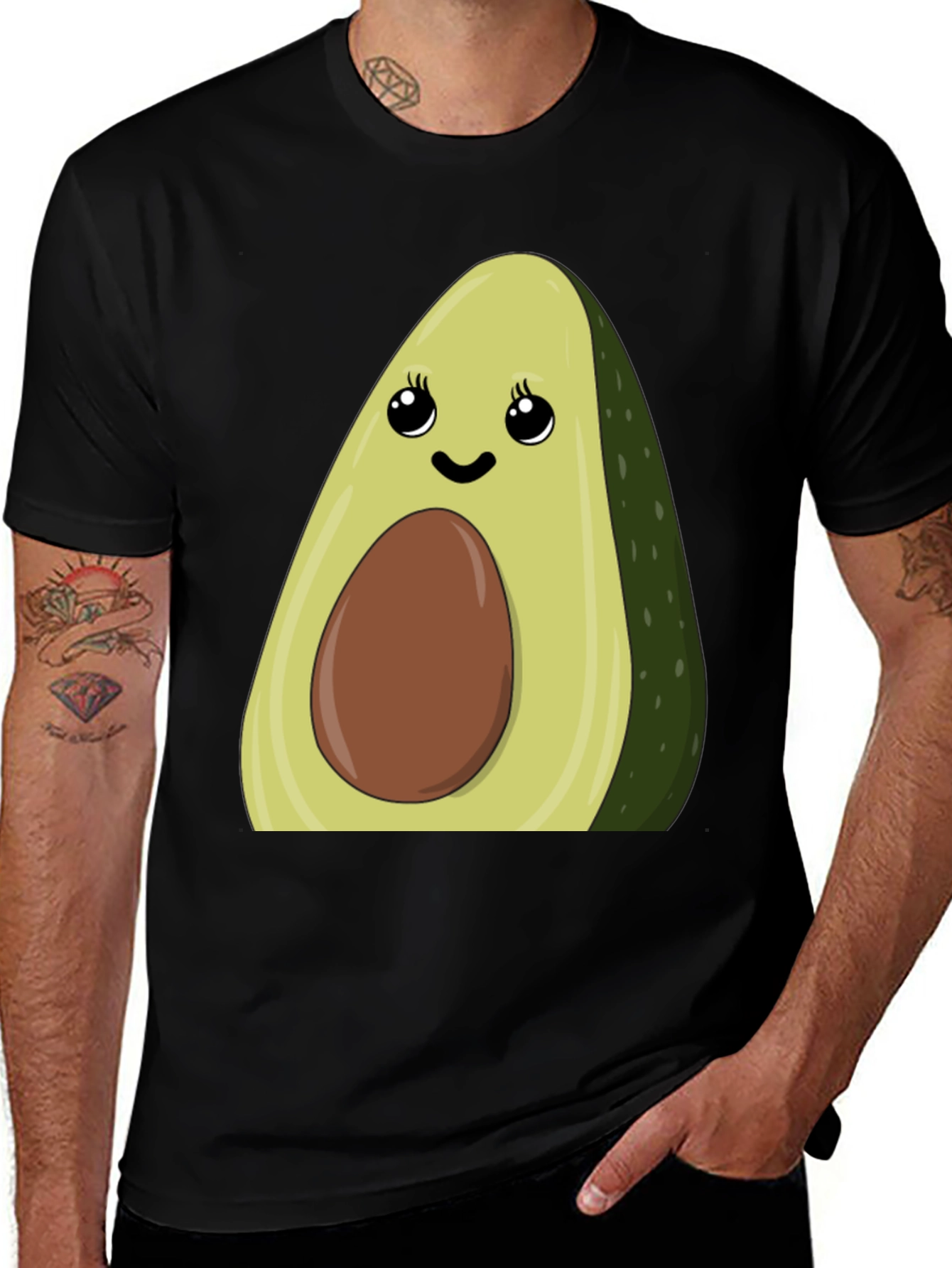Variant 8 of Cute Avocado Graphic T-Shirt - Trendy Fruit Tee