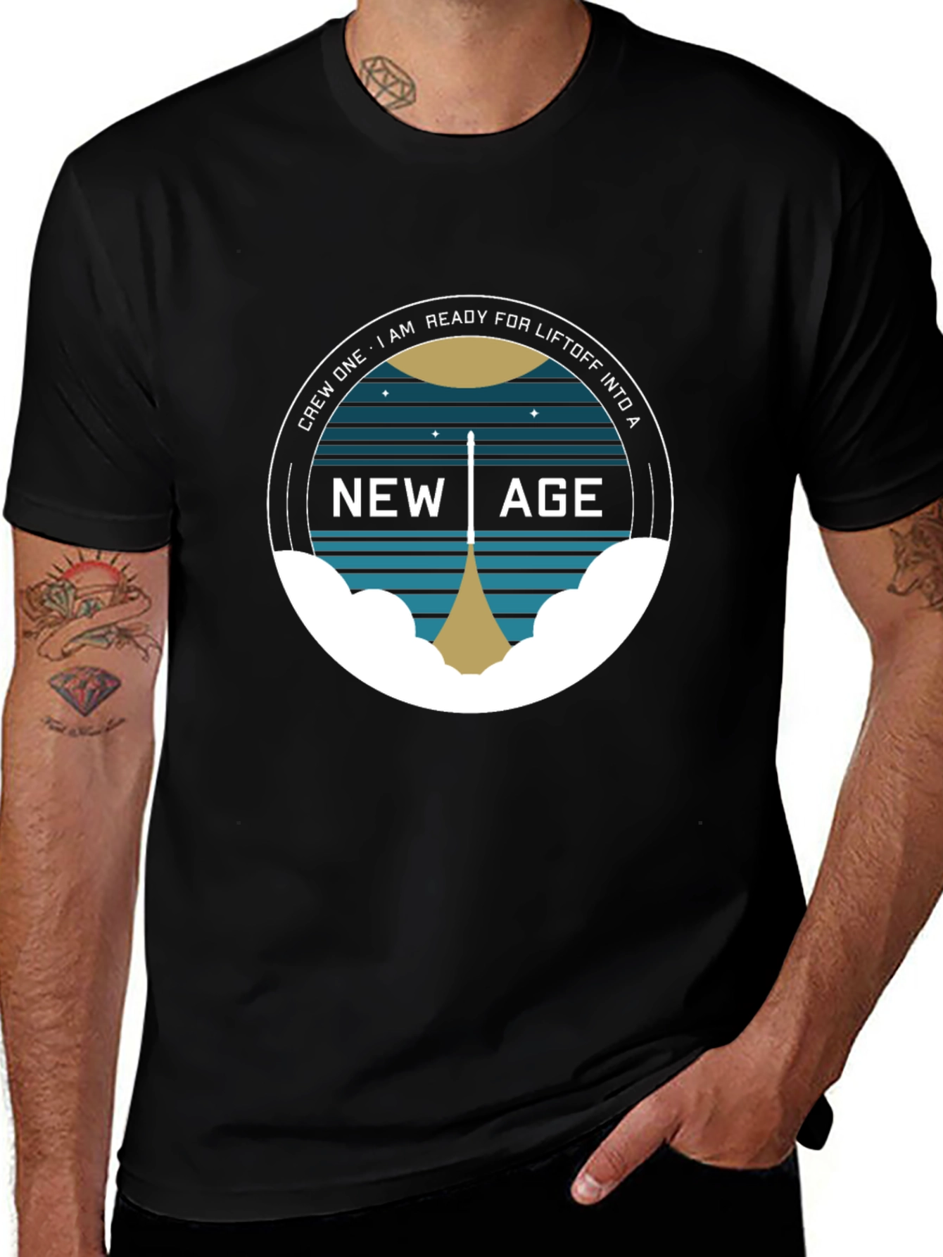 Variant 15 of New Age Crew One Ready for Liftoff T-Shirt
