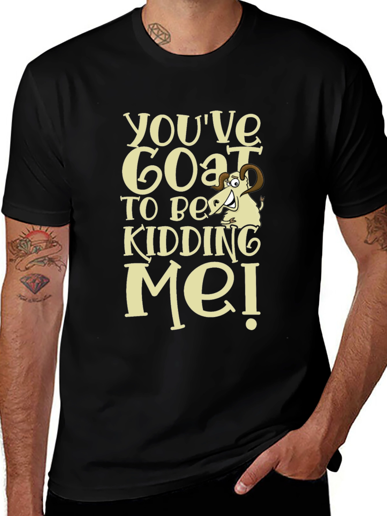 Variant 24 of Funny Goat Kidding Me T-Shirt