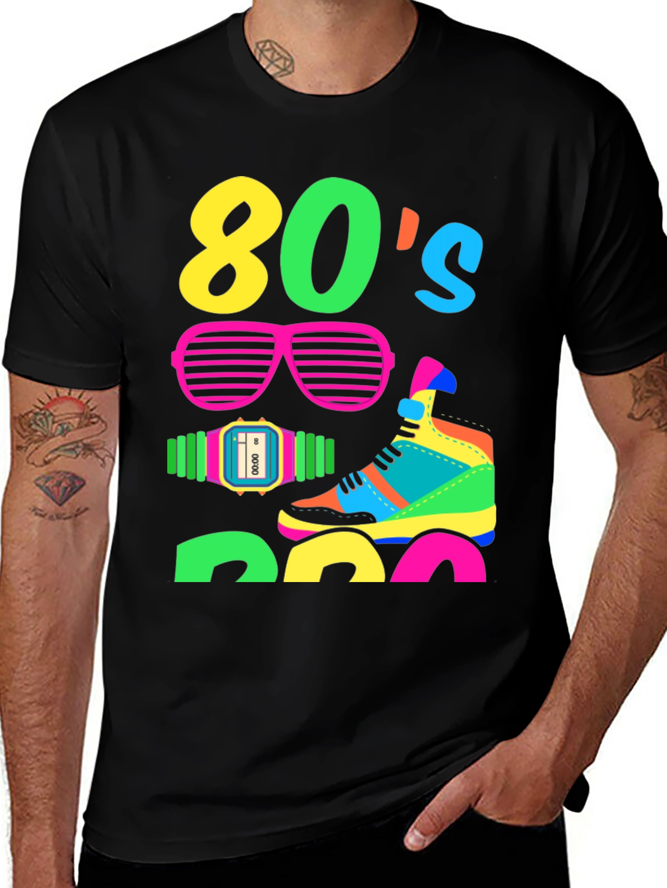 Variant 4 of Vibrant 80's Retro Graphic T-Shirt