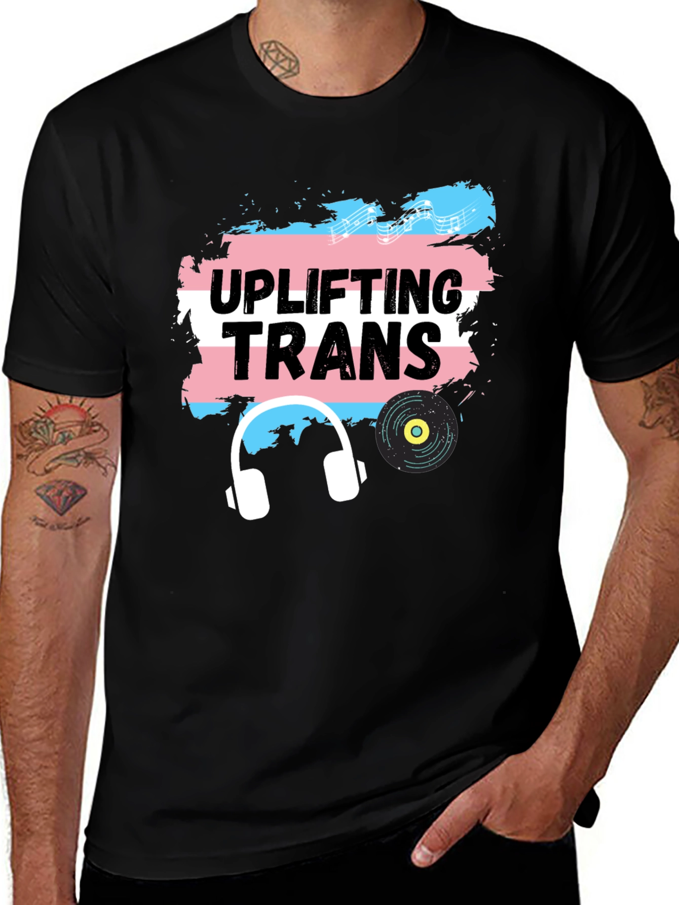Uplifting Trans T-Shirt - Music & Pride