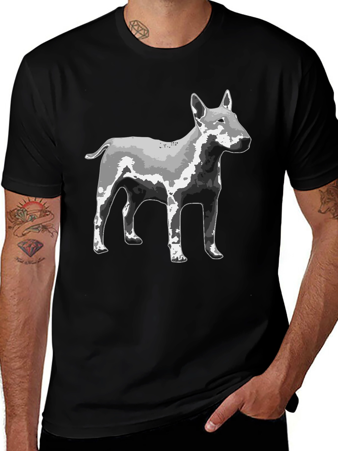 Variant 3 of Dog Graphic Tee - Black Short Sleeve