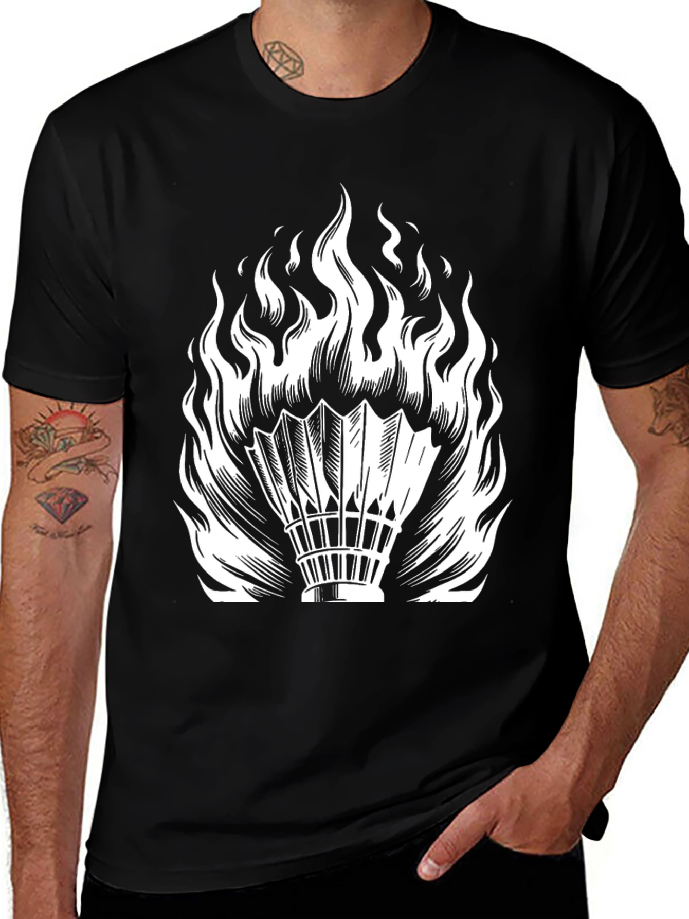 Fiery Shuttlecock T-Shirt