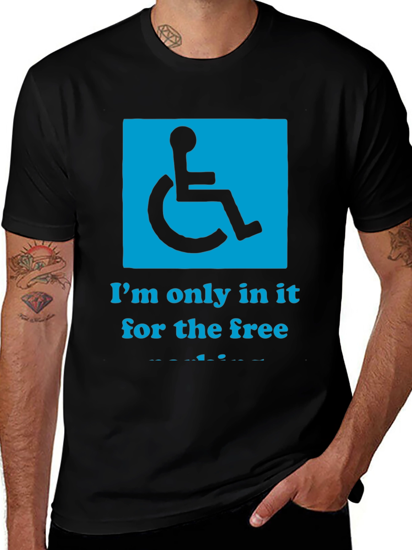Variant 13 of Free Ride T-Shirt - Funny Handicap Humor