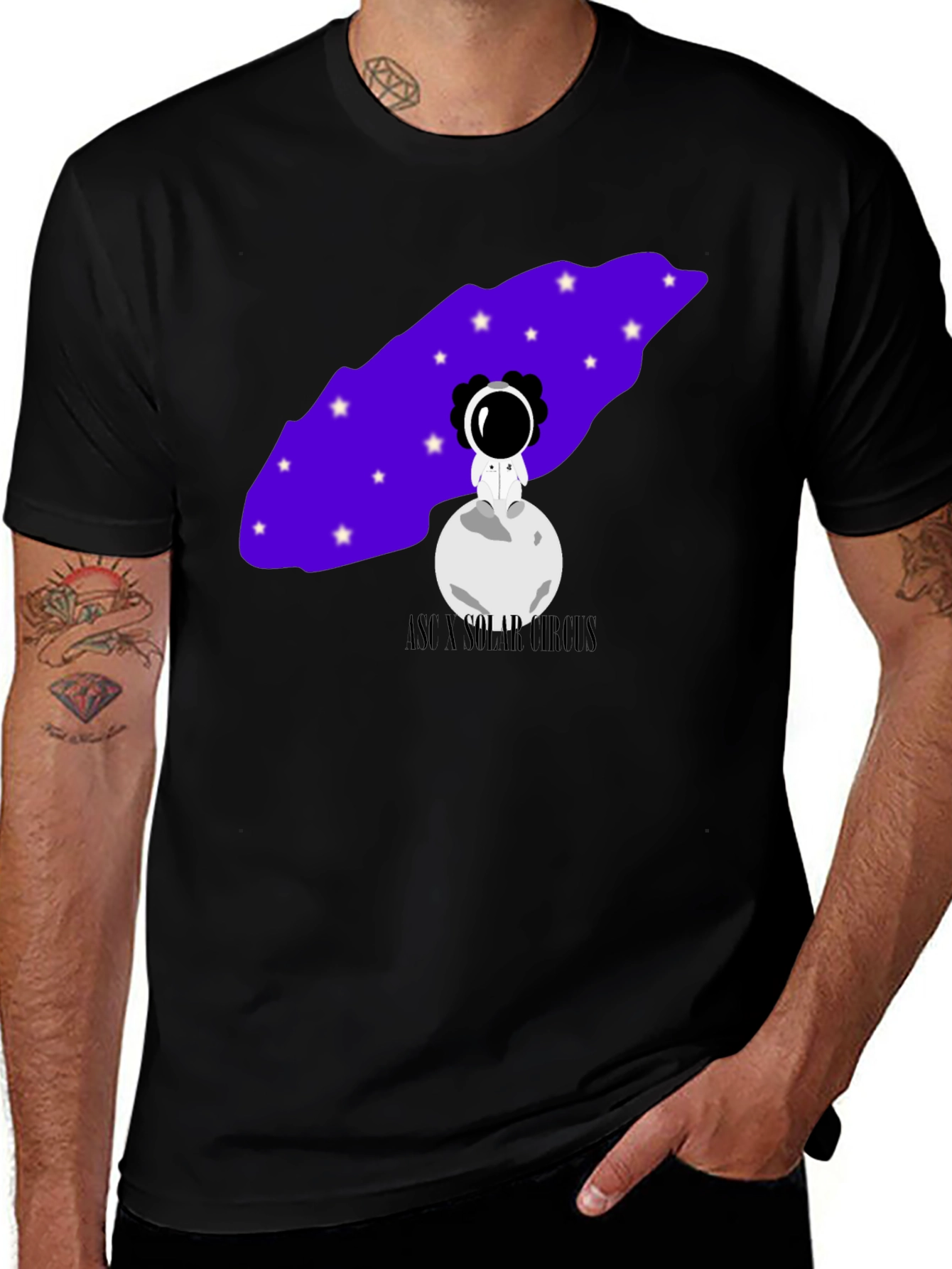 Astronaut Moon Graphic Tee - Unisex Black T-Shirt