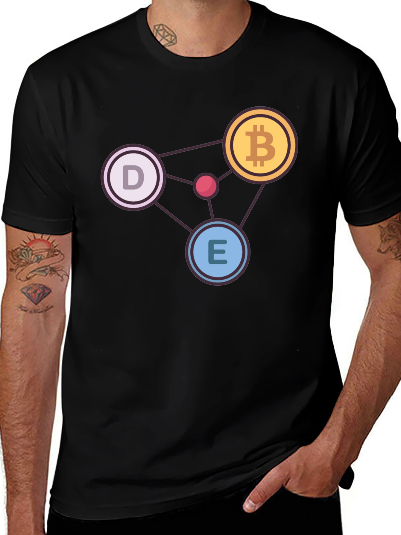 Variant 6 of Bitcoin Network T-Shirt - Crypto Enthusiast Apparel