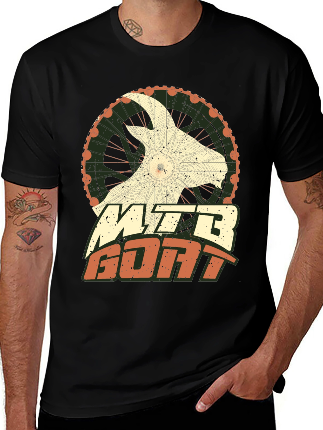 Variant 21 of MTB Goat Graphic Tee - Mountain Bike Shirt