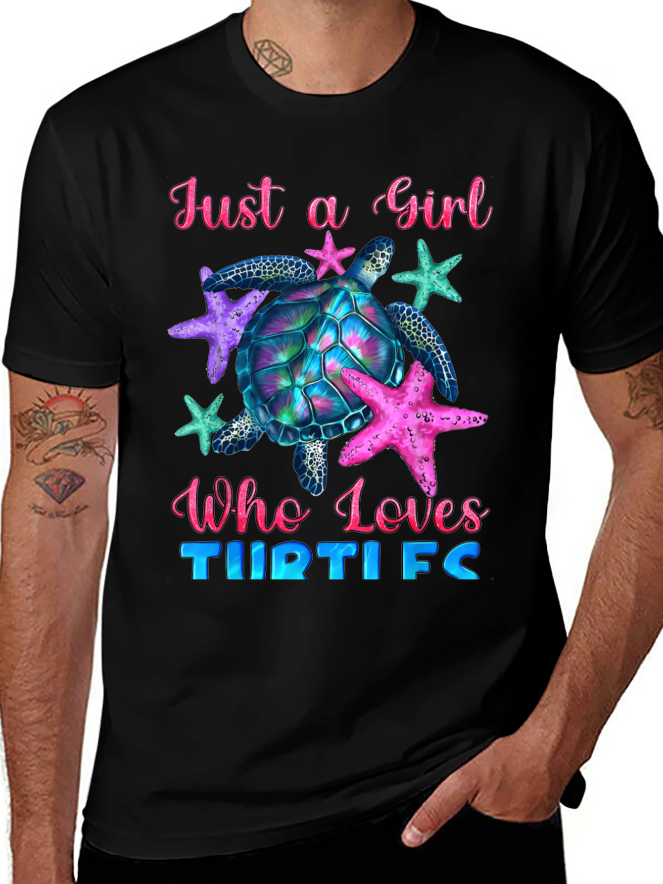 Girl Turtle Lover T-Shirt - Ocean Life Tee