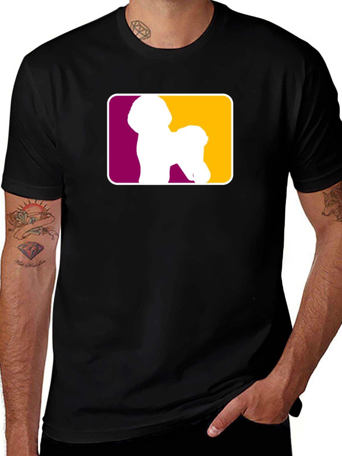 Variant 8 of Dog Breed Silhouette Tee - Stylish, Comfortable