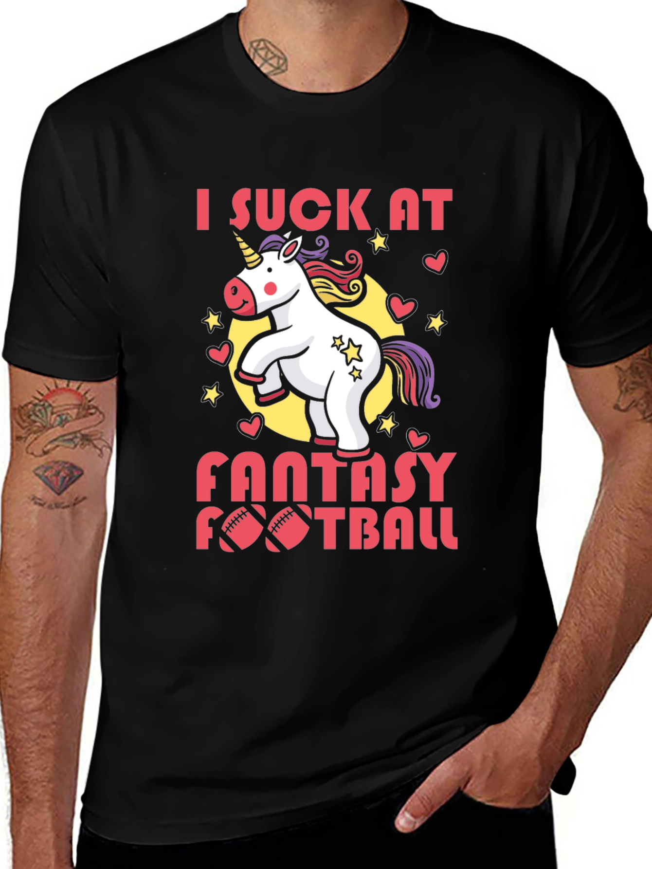 Variant 5 of I Suck At Fantasy Football Unicorn T-Shirt