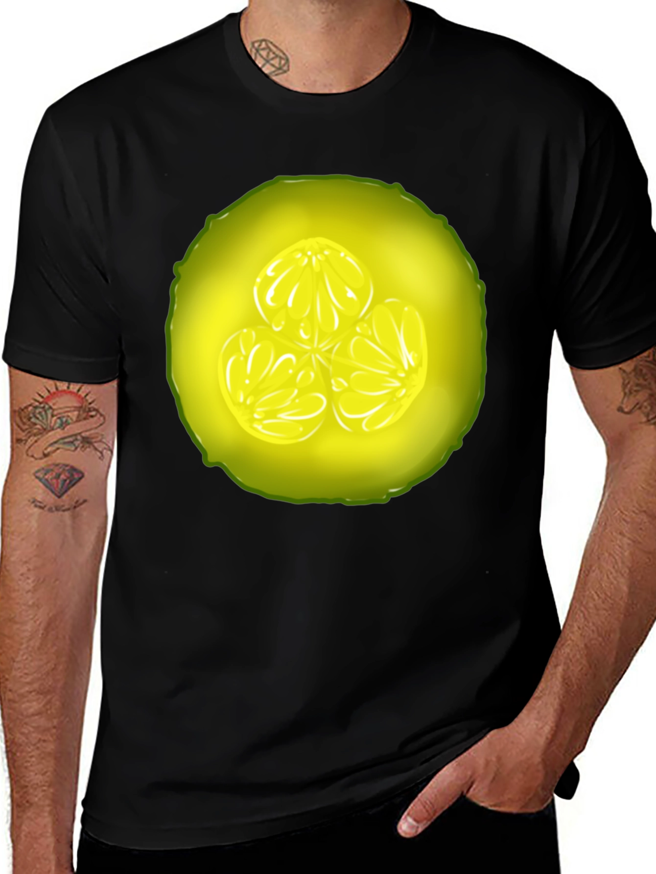 Variant 23 of Cucumber Slice Graphic Tee - Fresh & Fun Design