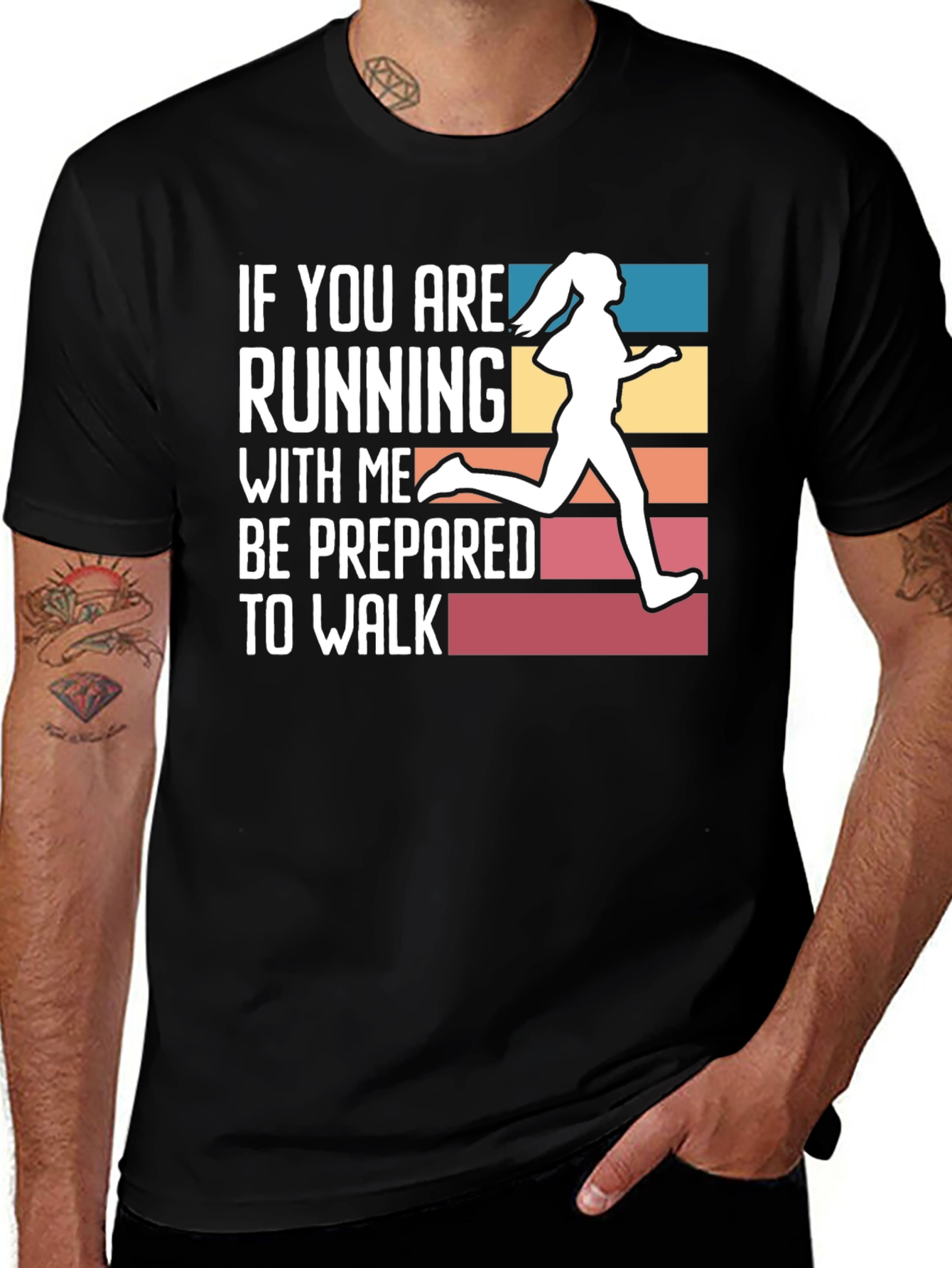 Variant 8 of Funny Running T-Shirt - Be Prepared To Walk Graphic Tee
