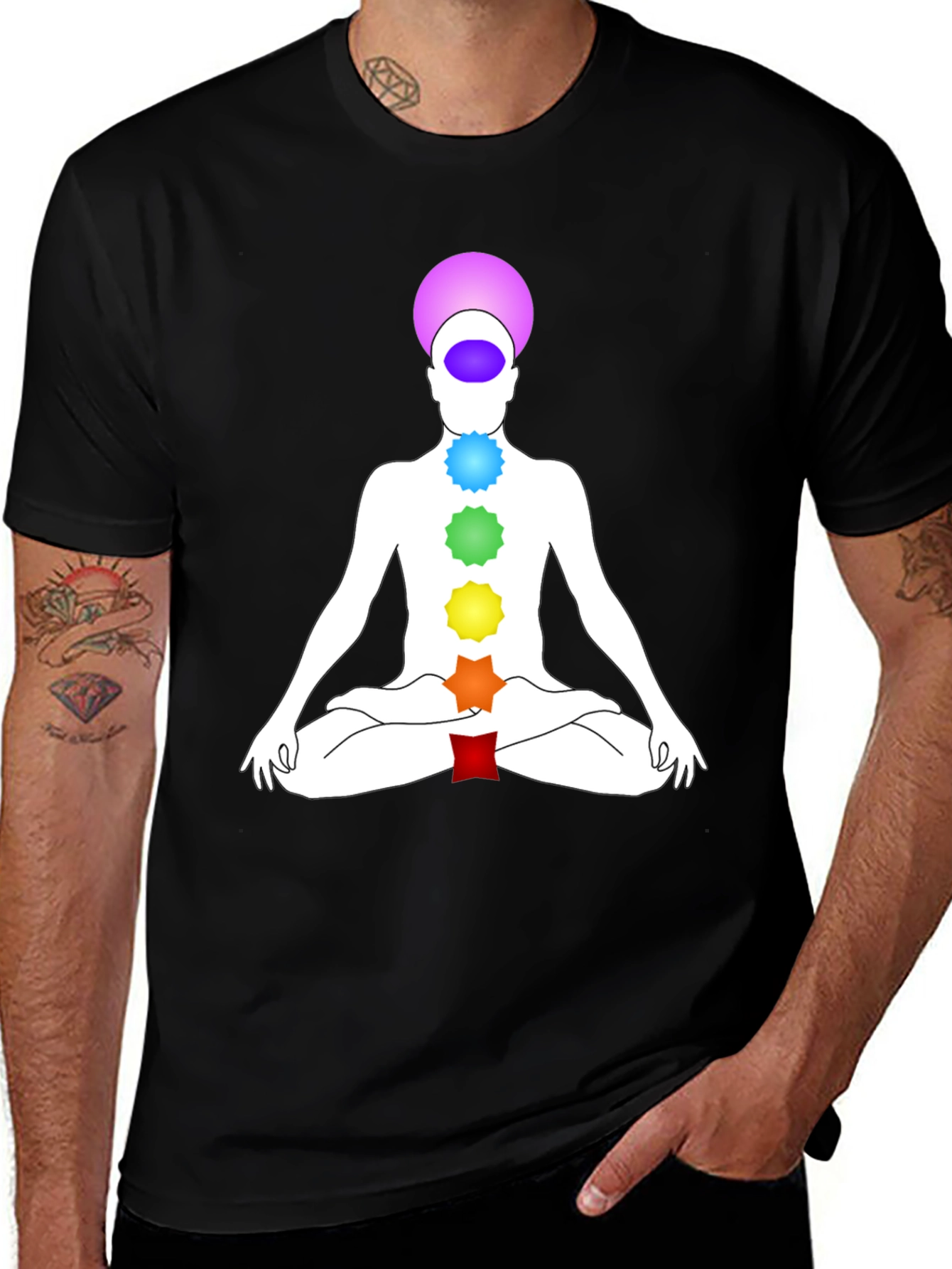 Variant 26 of Chakra Meditation T-Shirt - Spiritual Yoga Tee