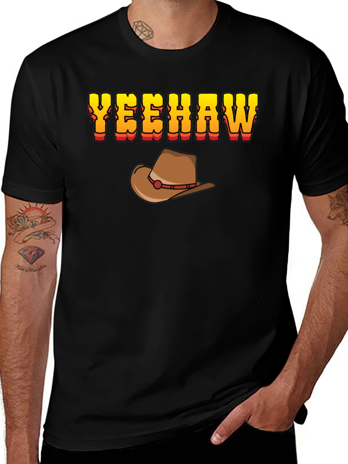 Variant 4 of Yeehaw Cowboy Hat T-Shirt