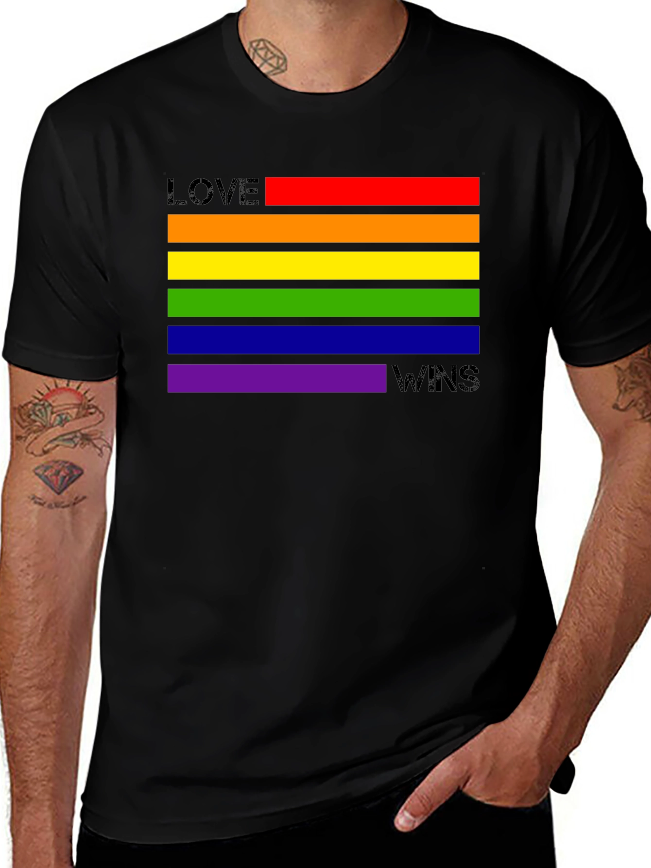 Variant 21 of Love Wins Pride T-Shirt - Rainbow LGBTQ+ Graphic Tee