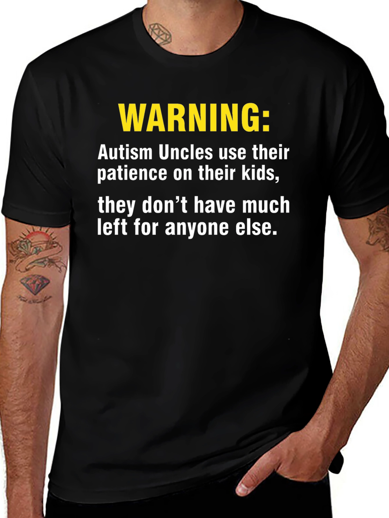 Variant 15 of Autism Uncle Warning T-Shirt