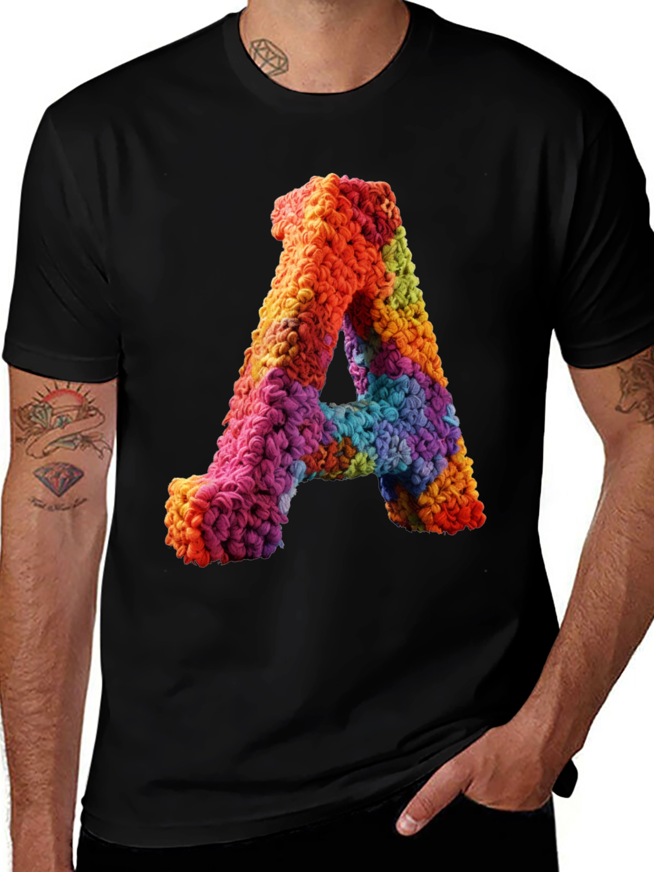 Variant 26 of Colorful Letter A Graphic Tee - Unique Design