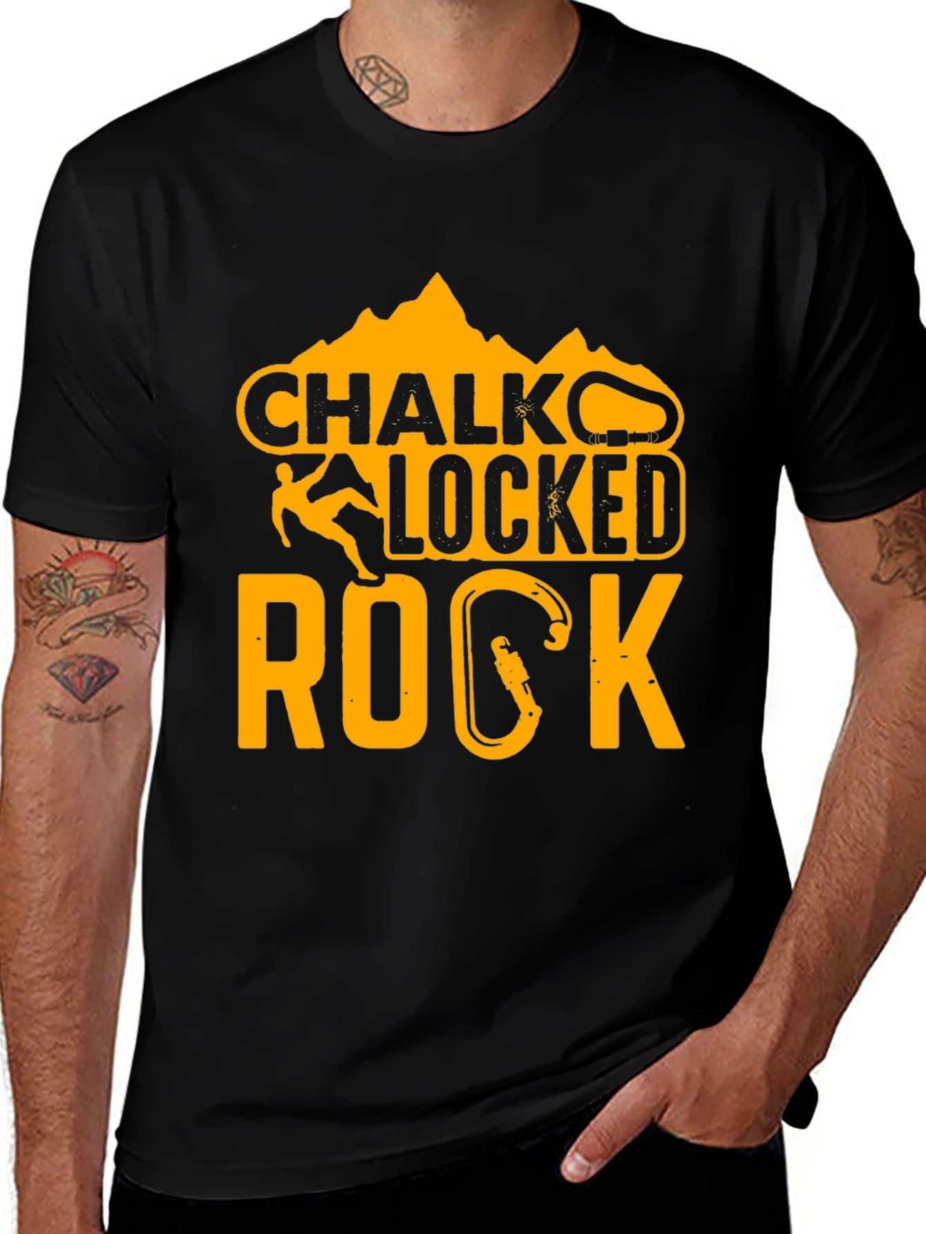 Variant 6 of Chalk Locked Rock Climbing T-Shirt