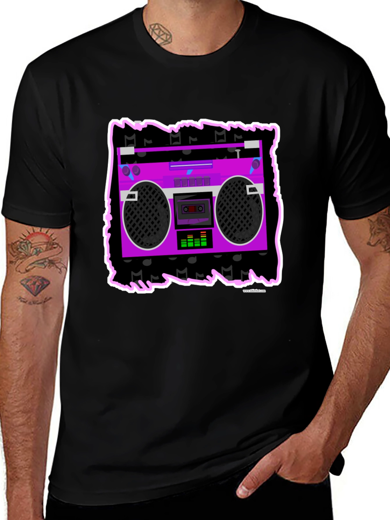 Variant 9 of Retro Boombox Graphic Tee - Classic Style