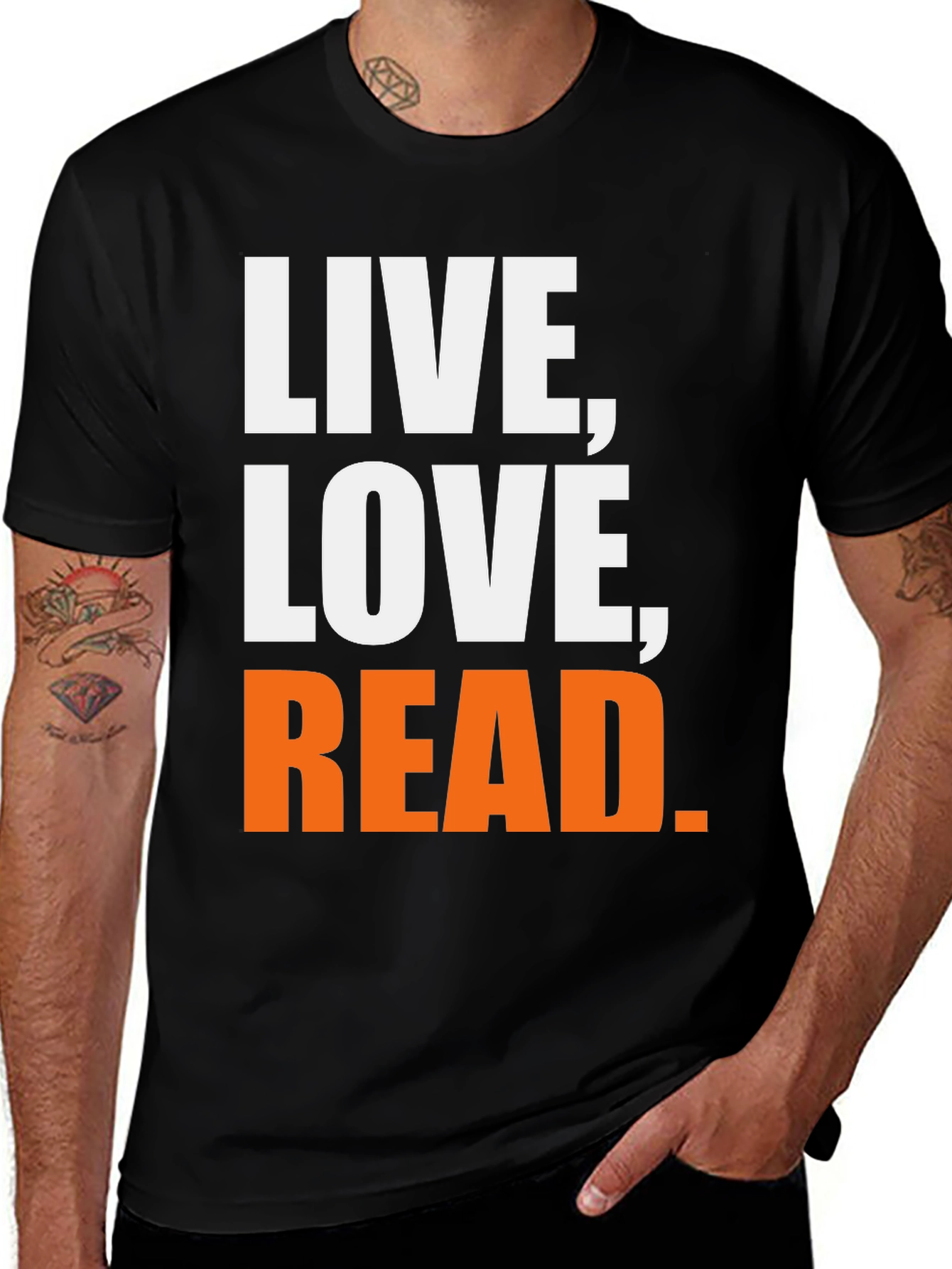 Variant 9 of Live, Love, Read Graphic T-Shirt
