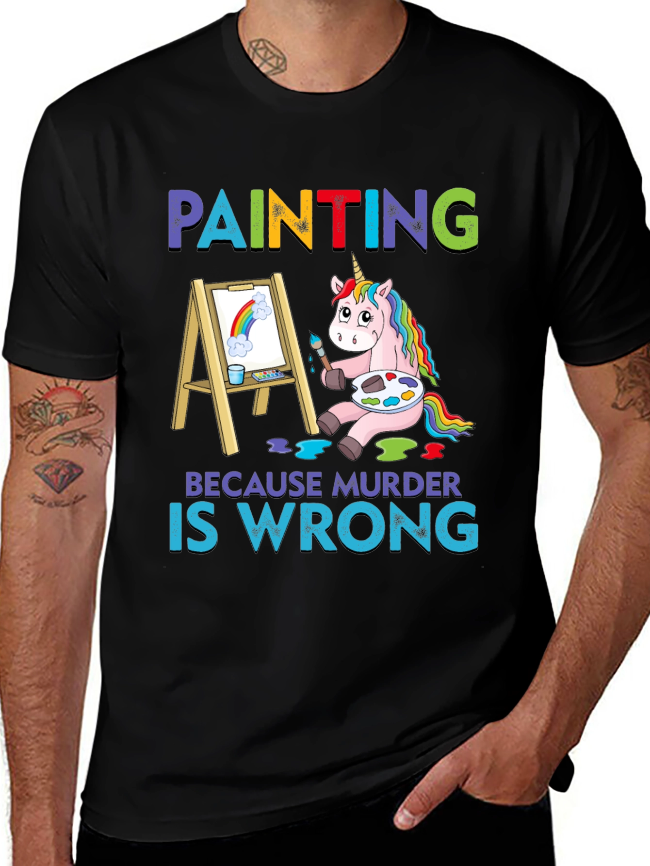 Variant 15 of Painting Because Murder Is Wrong T-Shirt
