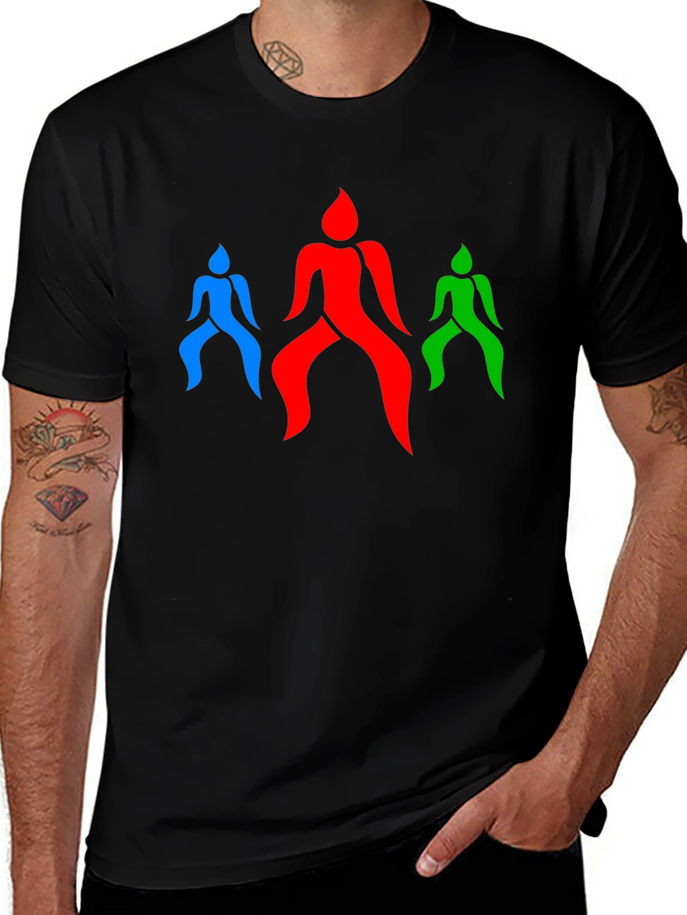 Variant 12 of Colorful Abstract People Graphic T-Shirt