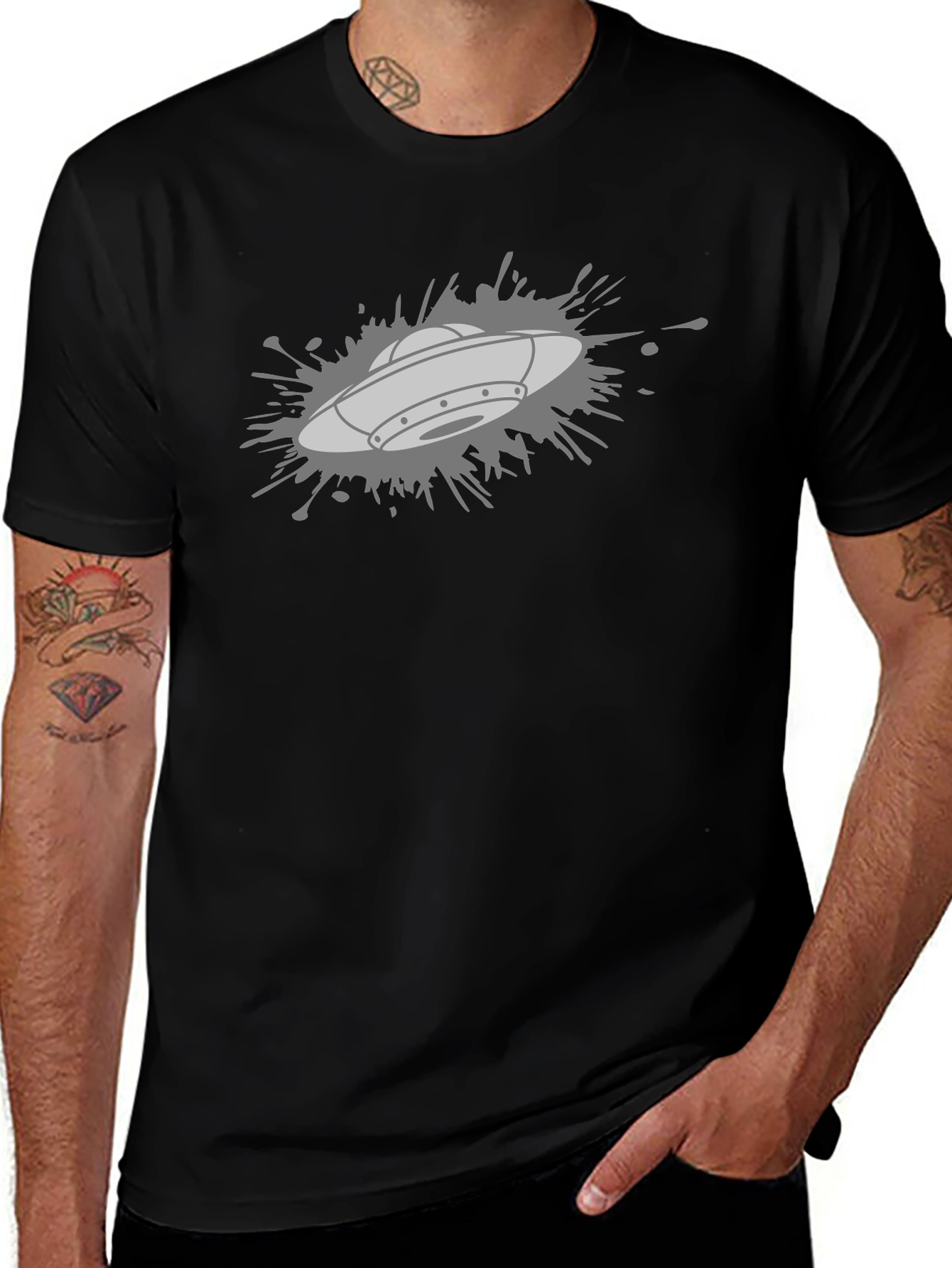 Variant 25 of UFO Splatter Graphic Tee
