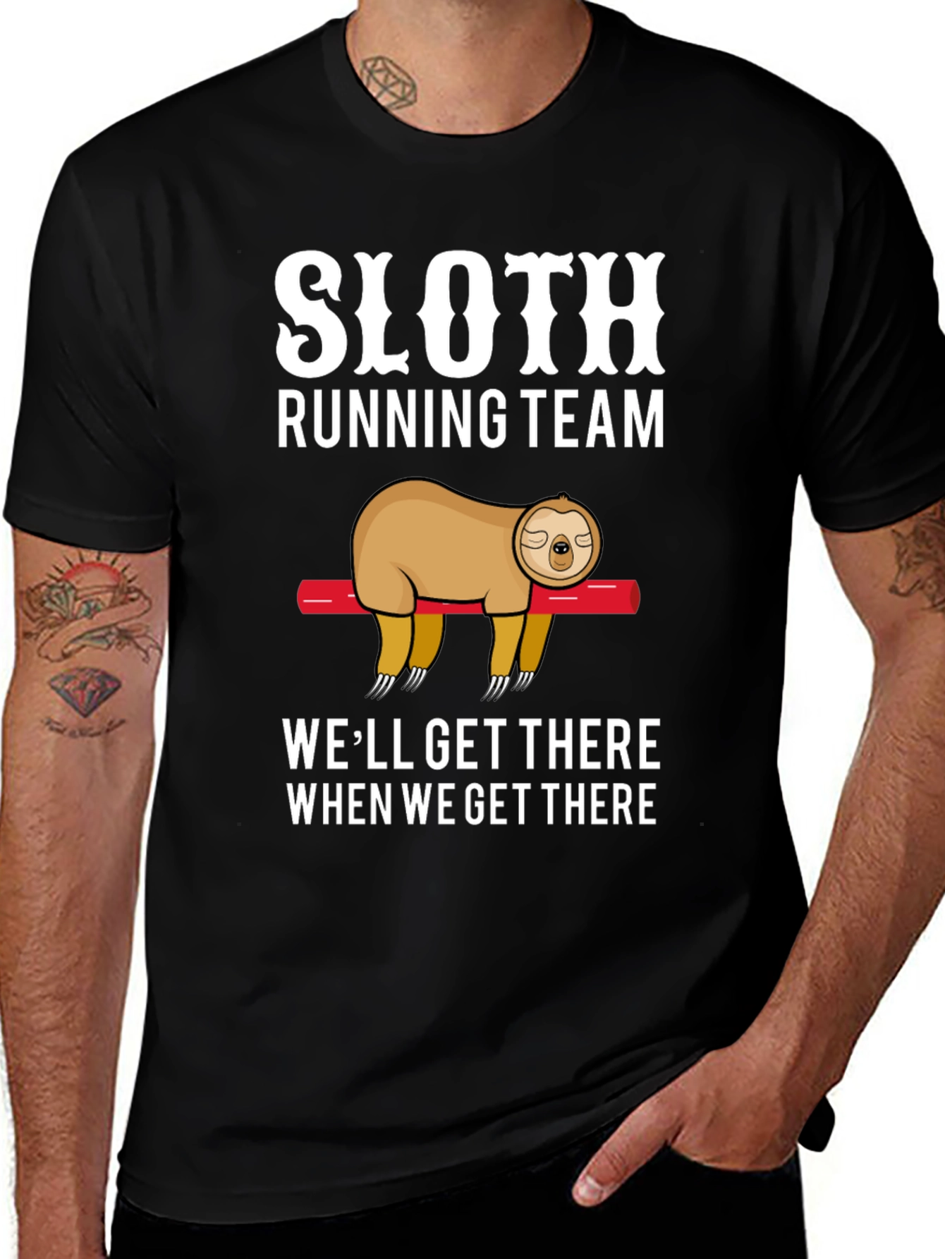 Variant 5 of Sloth Running Team T-Shirt - Funny Lazy Design