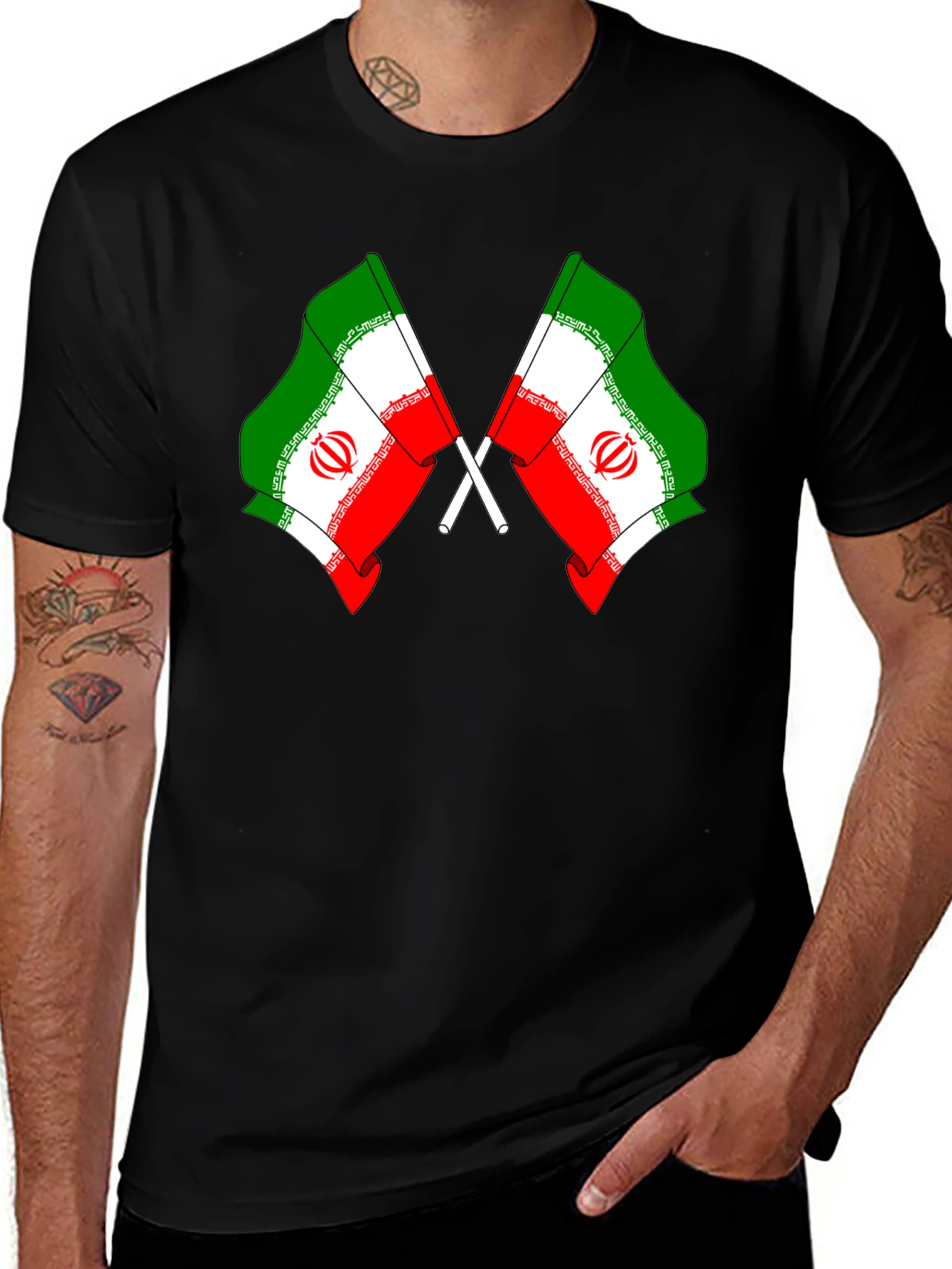 Iran Flag Graphic T-Shirt