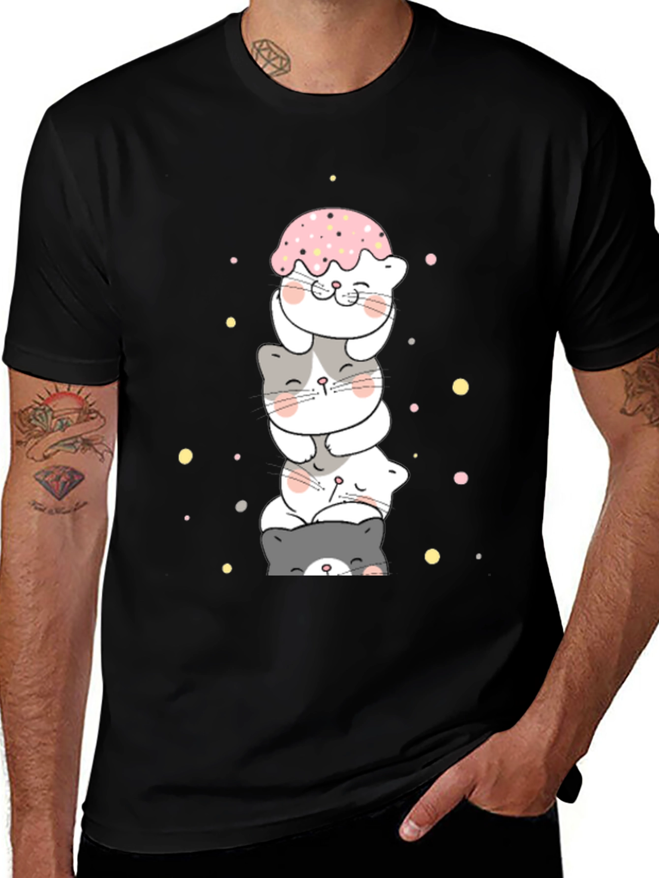 Variant 8 of Cute Stacked Cats T-Shirt