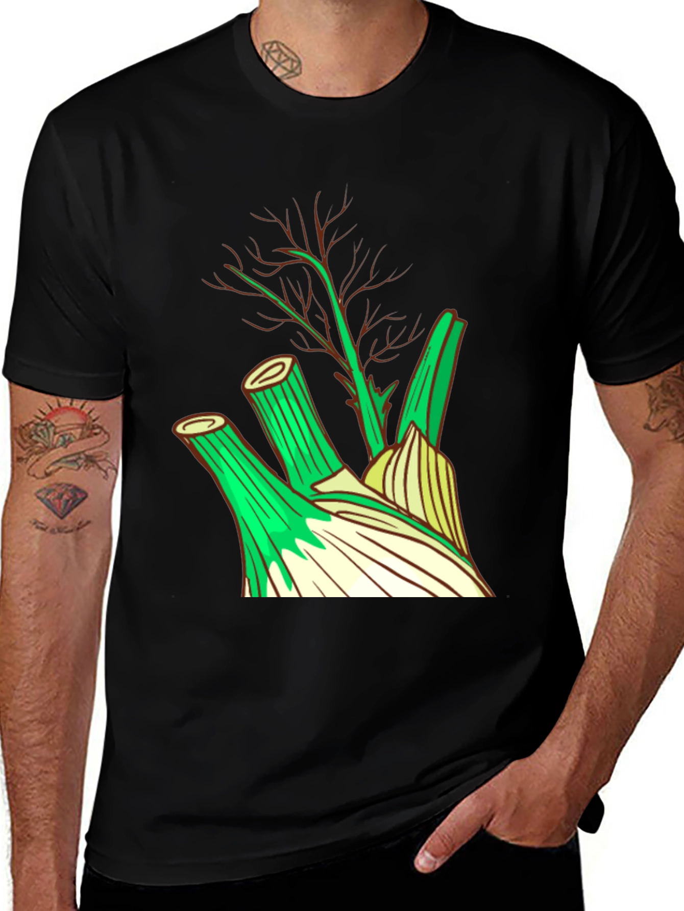 Fennel Graphic T-Shirt - Stylish Culinary Design