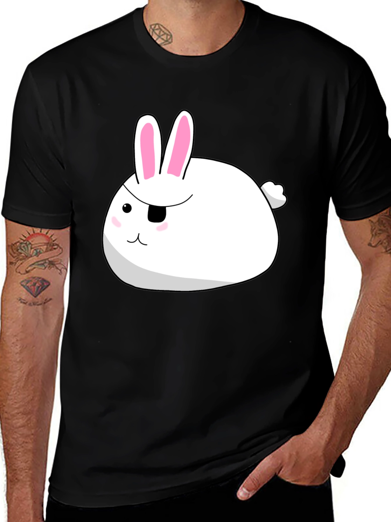 Funny Rabbit T-Shirt - One Eyed Bunny Tee