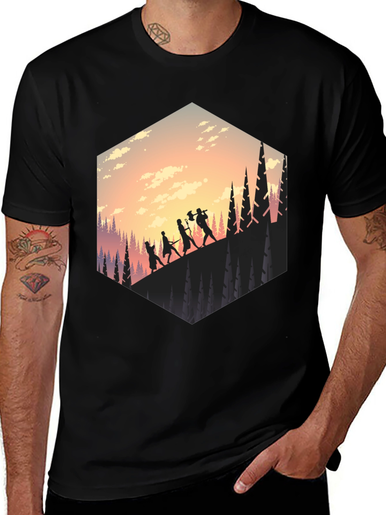 D&D Party Hex Graphic Tee