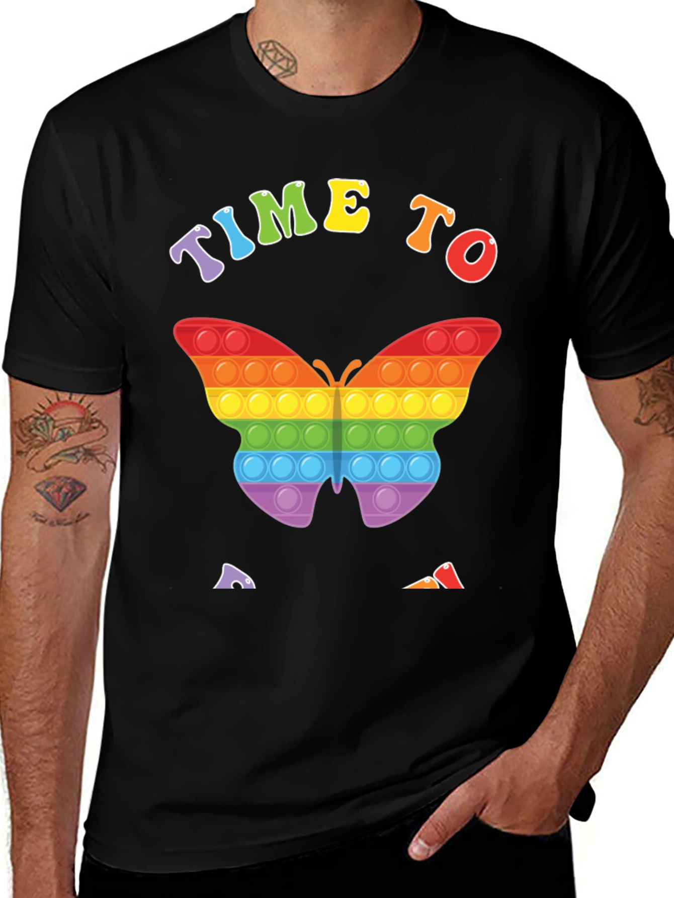 Variant 30 of Time to Pop Butterfly T-Shirt
